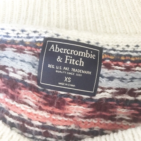Abercrombie and Fitch Multicolor Off The Shoulder Sweater Size XS - Picture 4 of 4